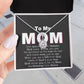 "My Mom, My Eternal Hope: ETERNAL HOPE Necklace with Message Card, Perfect Gift for Mother's Day & Birthday" FROM DAUGHTER/SON.