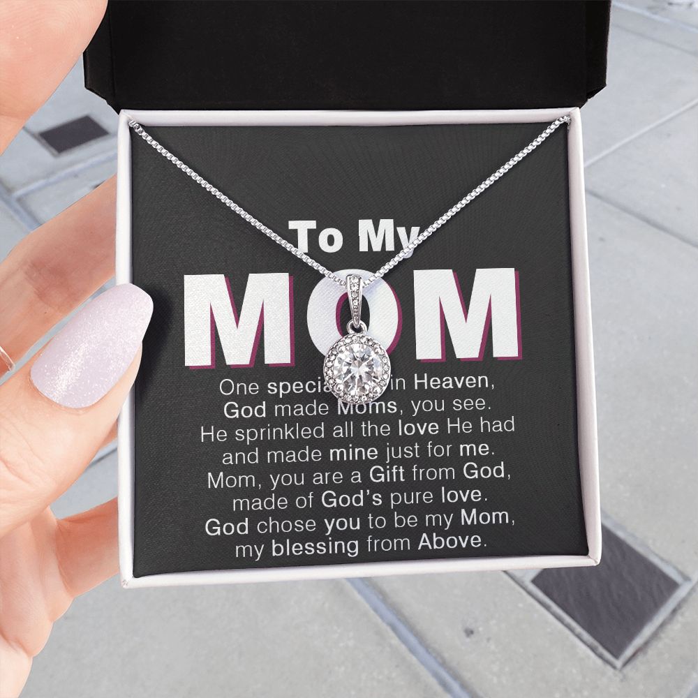 "My Mom, My Eternal Hope: ETERNAL HOPE Necklace with Message Card, Perfect Gift for Mother's Day & Birthday" FROM DAUGHTER/SON.