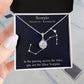 YOU ARE THE WISE SCORPION, SCORPIO MESSAGE CARD WITH ETERNAL HOPE NECKLACE, ZODIAC MESSAGE CARD, GIFT FOR HER