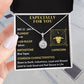 ESPECIALLY FOR YOU, CAPRICORN MESSAGE CARD WITH ETERNAL HOPE NECKLACE, ZODIAC MESSAGE CARD, GIFT FOR HER