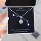 YOU ARE THE BOLD RAM, ARIES MESSAGE CARD WITH ETERNAL HOPE NECKLACE, ZODIAC MESSAGE CARD, GIFT FOR HER