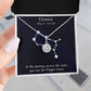 YOU ARE THE PLAYFUL TWINS, GEMINI MESSAGE CARD WITH ETERNAL HOPE NECKLACE, ZODIAC MESSAGE CARD, GIFT FOR HER