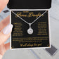 TO MY BONUS DAUGHTER, ETERNAL HOPE NECKLACE WITH MESSAGE CARD, BIRTHDAY AND DAUGHTERS DAY GIFT FOR HER