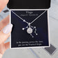 YOU ARE THE PRACTICAL VIRGIN, VIRGO MESSAGE CARD WITH ETERNAL HOPE NECKLACE, ZODIAC MESSAGE CARD, GIFT FOR HER