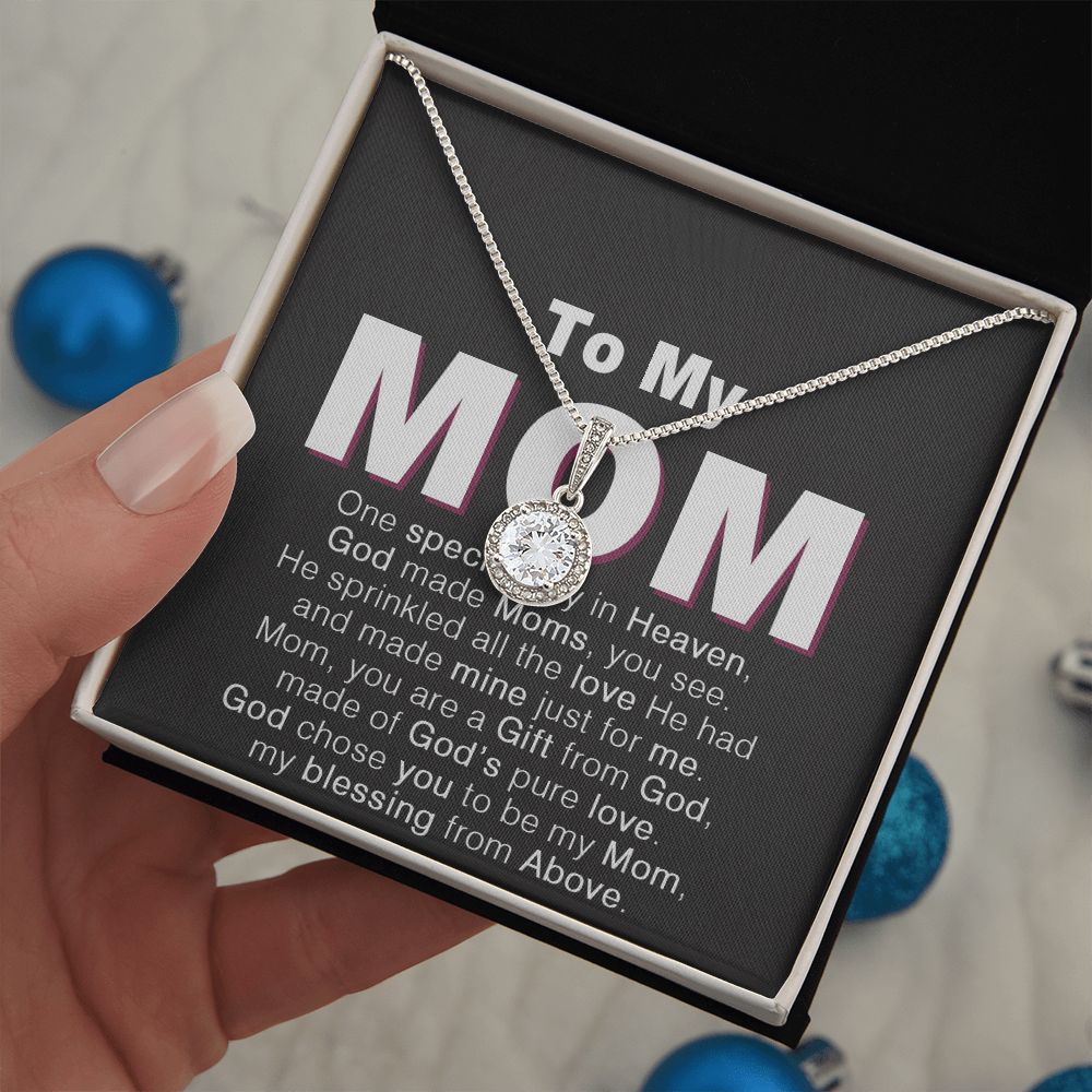 "My Mom, My Eternal Hope: ETERNAL HOPE Necklace with Message Card, Perfect Gift for Mother's Day & Birthday" FROM DAUGHTER/SON.