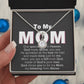 "My Mom, My Eternal Hope: ETERNAL HOPE Necklace with Message Card, Perfect Gift for Mother's Day & Birthday" FROM DAUGHTER/SON.