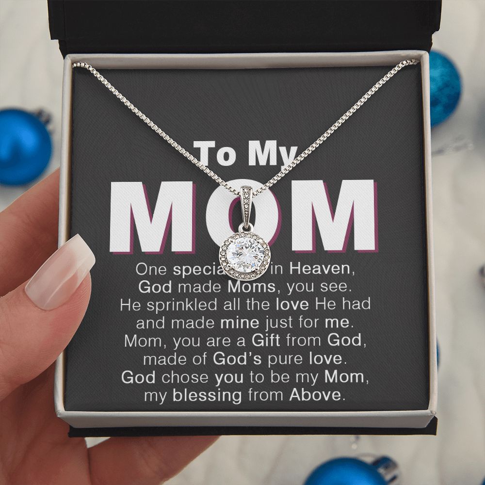 "My Mom, My Eternal Hope: ETERNAL HOPE Necklace with Message Card, Perfect Gift for Mother's Day & Birthday" FROM DAUGHTER/SON.