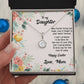 TO MY DAUGHTER, HAPPY EASTER, ETERNAL HOPE NECKLACE WITH MESSAGE CARD, EASTER GIFT FOR DAUGHTER FROM MOM