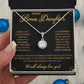 TO MY BONUS DAUGHTER, ETERNAL HOPE NECKLACE WITH MESSAGE CARD, BIRTHDAY AND DAUGHTERS DAY GIFT FOR HER