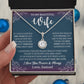 TO MY BEAUTIFUL WIFE, ETERNAL HOPE NECKLACE WITH CUSTOM MESSAGE CARD, BIRTHDAY, VALENTINE'S DAY GIFT FOR HER