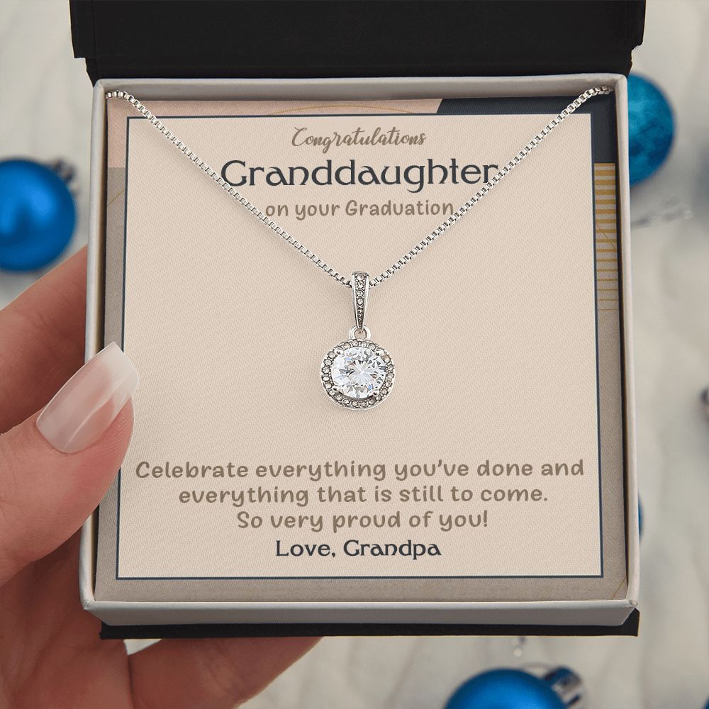 ETERNAL HOPE NECKLACE FOR GRANDDAUGHTER ON HER GRADUATION, GIFT FOR HER, FROM GRANDPA