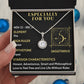 ESPECIALLY FOR YOU, SAGGITARIUS MESSAGE CARD WITH ETERNAL HOPE NECKLACE, ZODIAC MESSAGE CARD, GIFT FOR HER