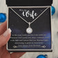 To My Wife, Our Love Is My North Star, Eternal Hope Necklace For Wife With Message Card, Birthday, Valentine's Day Gift For Her