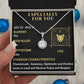 ESPECIALLY FOR YOU, LEO MESSAGE CARD WITH ETERNAL HOPE NECKLACE, ZODIAC MESSAGE CARD, GIFT FOR HER