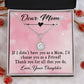DEAR MOM, ETERNAL HOPE NECKLACE FOR MOM, NECKLACE WITH MESSAGE CARD, BIRTHDAY, MOTHER'S DAY GIFT FOR HER
