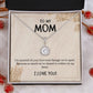 TO MY MOM I LOVE YOU, ETERNAL HOPE NECKLACE FOR MOM, NECKLACE WITH MESSAGE CARD, BIRTHDAY, MOTHER'S DAY GIFT FOR HER