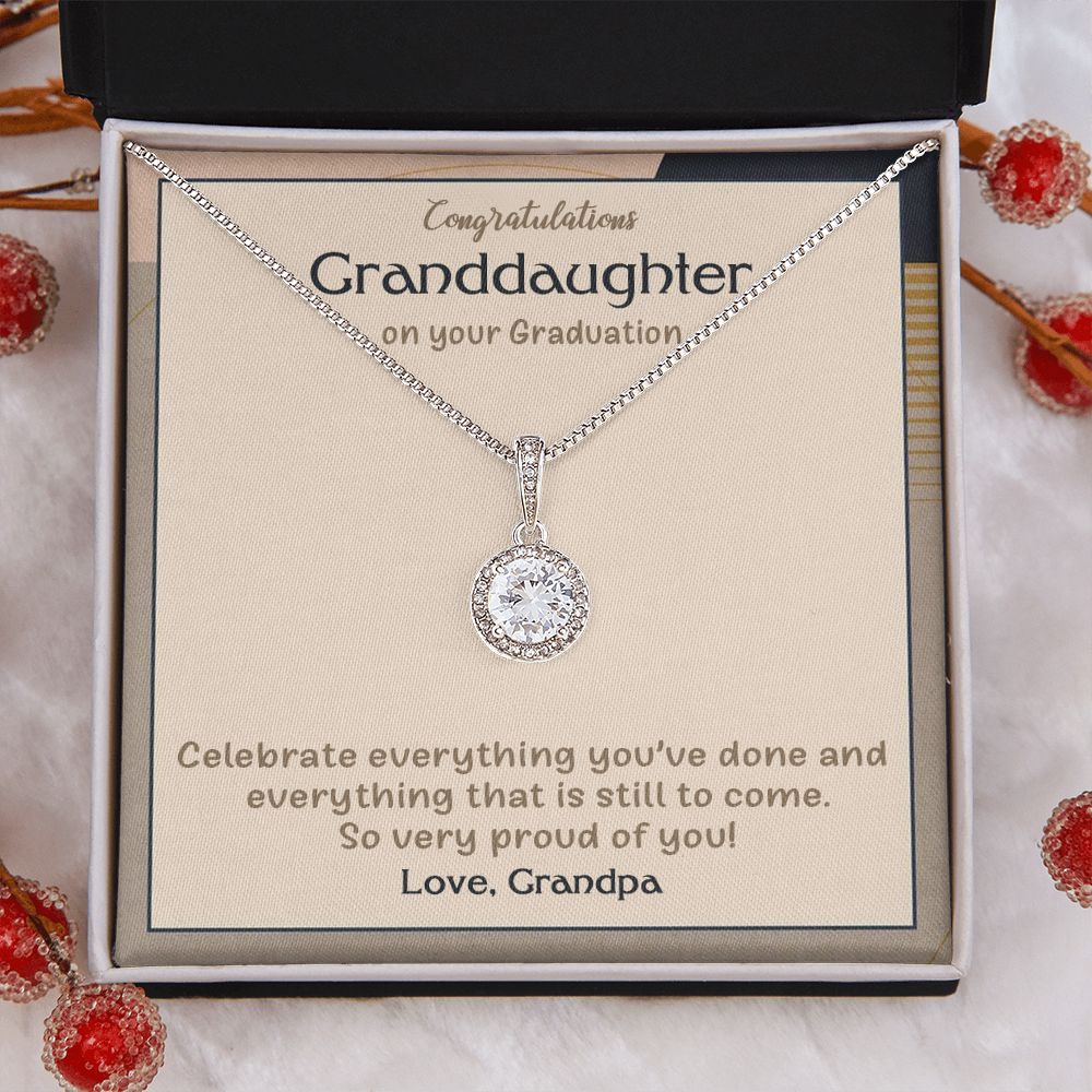ETERNAL HOPE NECKLACE FOR GRANDDAUGHTER ON HER GRADUATION, GIFT FOR HER, FROM GRANDPA