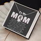 "My Mom, My Eternal Hope: ETERNAL HOPE Necklace with Message Card, Perfect Gift for Mother's Day & Birthday" FROM DAUGHTER/SON.