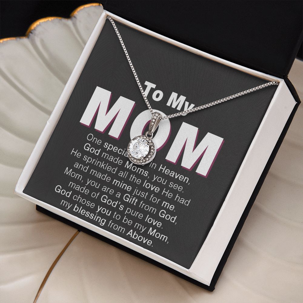 "My Mom, My Eternal Hope: ETERNAL HOPE Necklace with Message Card, Perfect Gift for Mother's Day & Birthday" FROM DAUGHTER/SON.