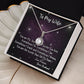 To My Wife, Eternal Hope Necklace, For Wife With Message Card, Birthday, Valentine's Day Gift For Her