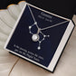YOU ARE THE PLAYFUL TWINS, GEMINI MESSAGE CARD WITH ETERNAL HOPE NECKLACE, ZODIAC MESSAGE CARD, GIFT FOR HER