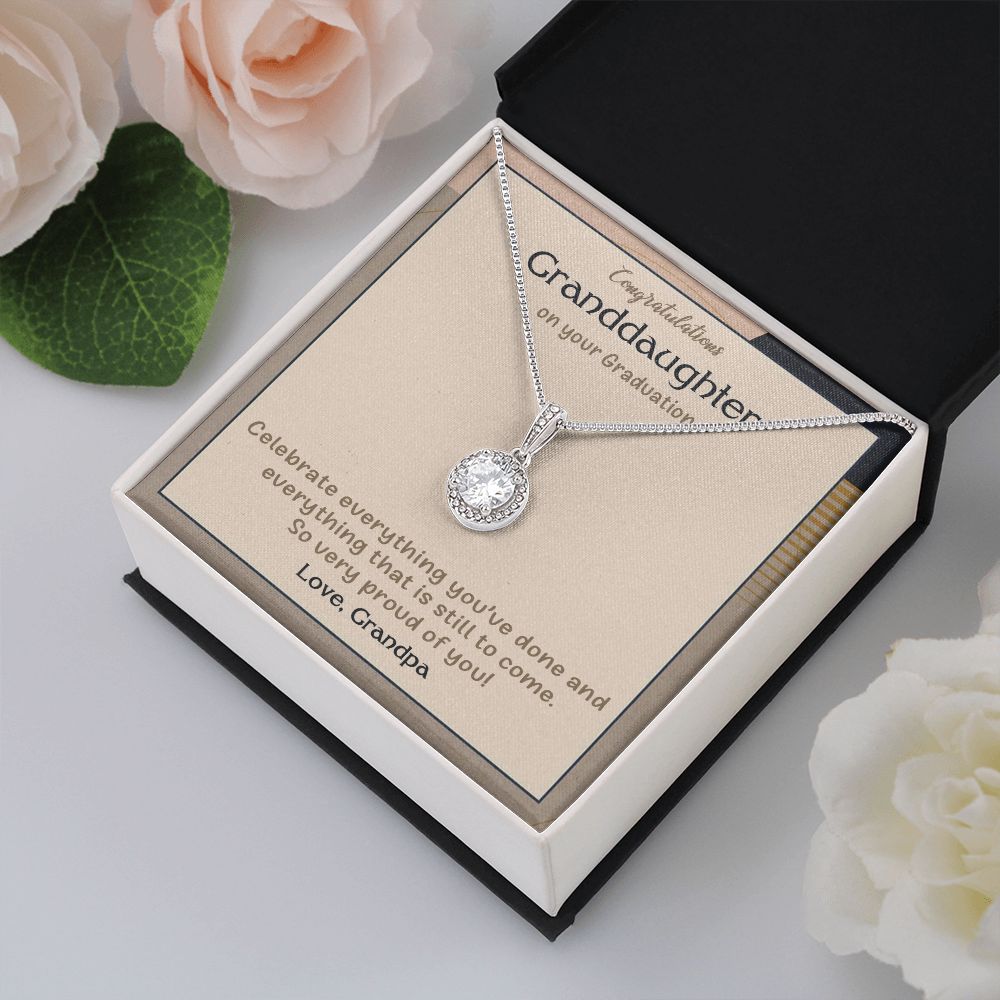 ETERNAL HOPE NECKLACE FOR GRANDDAUGHTER ON HER GRADUATION, GIFT FOR HER, FROM GRANDPA