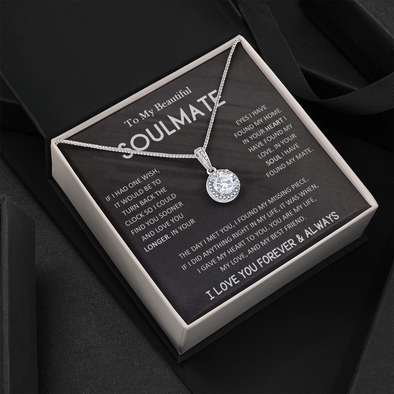 To My Beautiful Soulmate I Love You Forever And Always Eternal Hope Necklace