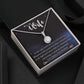 To My Wife, Our Love Is My North Star, Eternal Hope Necklace For Wife With Message Card, Birthday, Valentine's Day Gift For Her