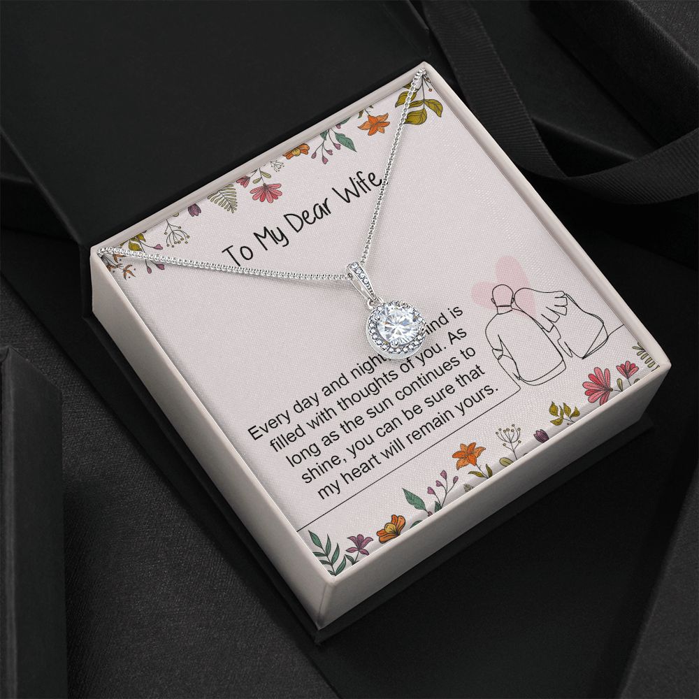My Dear Wife, Eternal Hope Necklace, For Wife With Message Card, Birthday, Valentine's Day Gift For Her