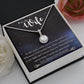 To My Wife, Our Love Is My North Star, Eternal Hope Necklace For Wife With Message Card, Birthday, Valentine's Day Gift For Her
