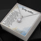 TO MY MOTHER, ETERNAL HOPE NECKLACE FOR MOM, NECKLACE WITH MESSAGE CARD, BIRTHDAY, MOTHER'S DAY GIFT FOR HER
