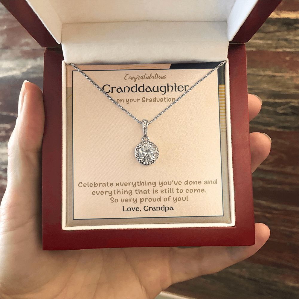 ETERNAL HOPE NECKLACE FOR GRANDDAUGHTER ON HER GRADUATION, GIFT FOR HER, FROM GRANDPA
