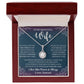 TO MY BEAUTIFUL WIFE, ETERNAL HOPE NECKLACE WITH CUSTOM MESSAGE CARD, BIRTHDAY, VALENTINE'S DAY GIFT FOR HER