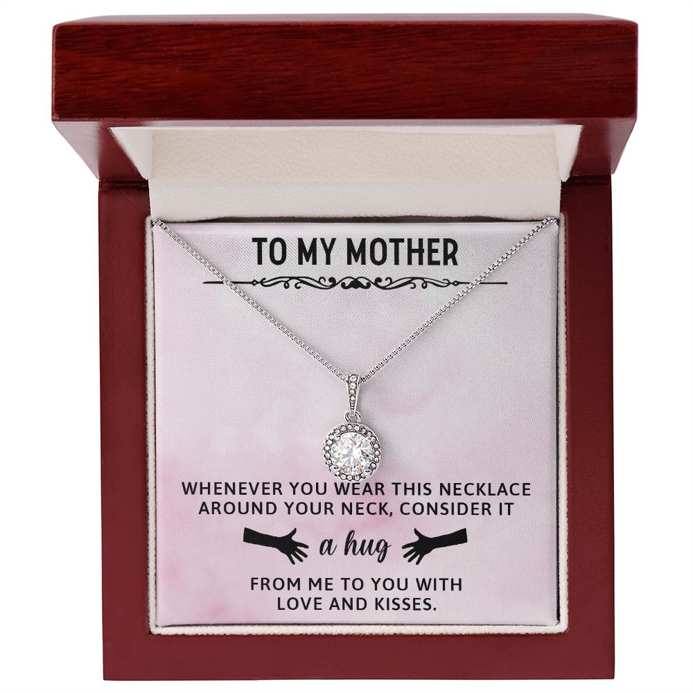 TO MY MOTHER, ETERNAL HOPE NECKLACE WITH MESSAGE CARD, BIRTHDAY GIFT FOR HER, FROM DAUGHER/SON