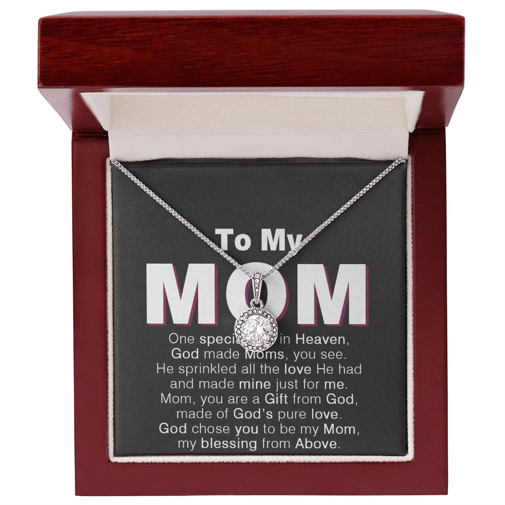 "My Mom, My Eternal Hope: ETERNAL HOPE Necklace with Message Card, Perfect Gift for Mother's Day & Birthday" FROM DAUGHTER/SON.