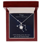 YOU ARE THE PRACTICAL VIRGIN, VIRGO MESSAGE CARD WITH ETERNAL HOPE NECKLACE, ZODIAC MESSAGE CARD, GIFT FOR HER