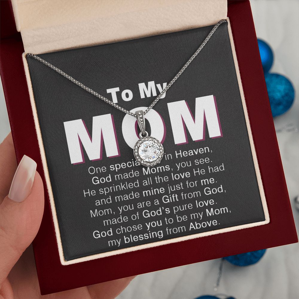 "My Mom, My Eternal Hope: ETERNAL HOPE Necklace with Message Card, Perfect Gift for Mother's Day & Birthday" FROM DAUGHTER/SON.