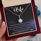 To My Wife, Our Love Is My North Star, Eternal Hope Necklace For Wife With Message Card, Birthday, Valentine's Day Gift For Her