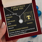 ESPECIALLY FOR YOU, TAURUS MESSAGE CARD WITH ETERNAL HOPE NECKLACE, ZODIAC MESSAGE CARD, GIFT FOR HER