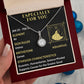 ESPECIALLY FOR YOU, AQUARIUS MESSAGE CARD WITH ETERNAL HOPE NECKLACE, ZODIAC MESSAGE CARD, GIFT FOR HER