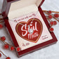 My Soulmate My Wife, Eternal Hope Necklace For Wife With Message Card, Birthday, Valentine's Day Gift For Her