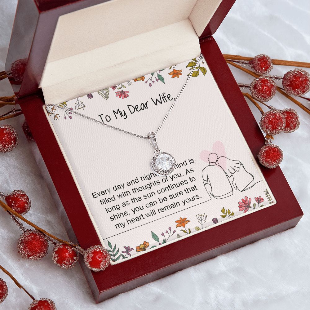 My Dear Wife, Eternal Hope Necklace, For Wife With Message Card, Birthday, Valentine's Day Gift For Her