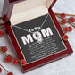 "My Mom, My Eternal Hope: ETERNAL HOPE Necklace with Message Card, Perfect Gift for Mother's Day & Birthday" FROM DAUGHTER/SON.