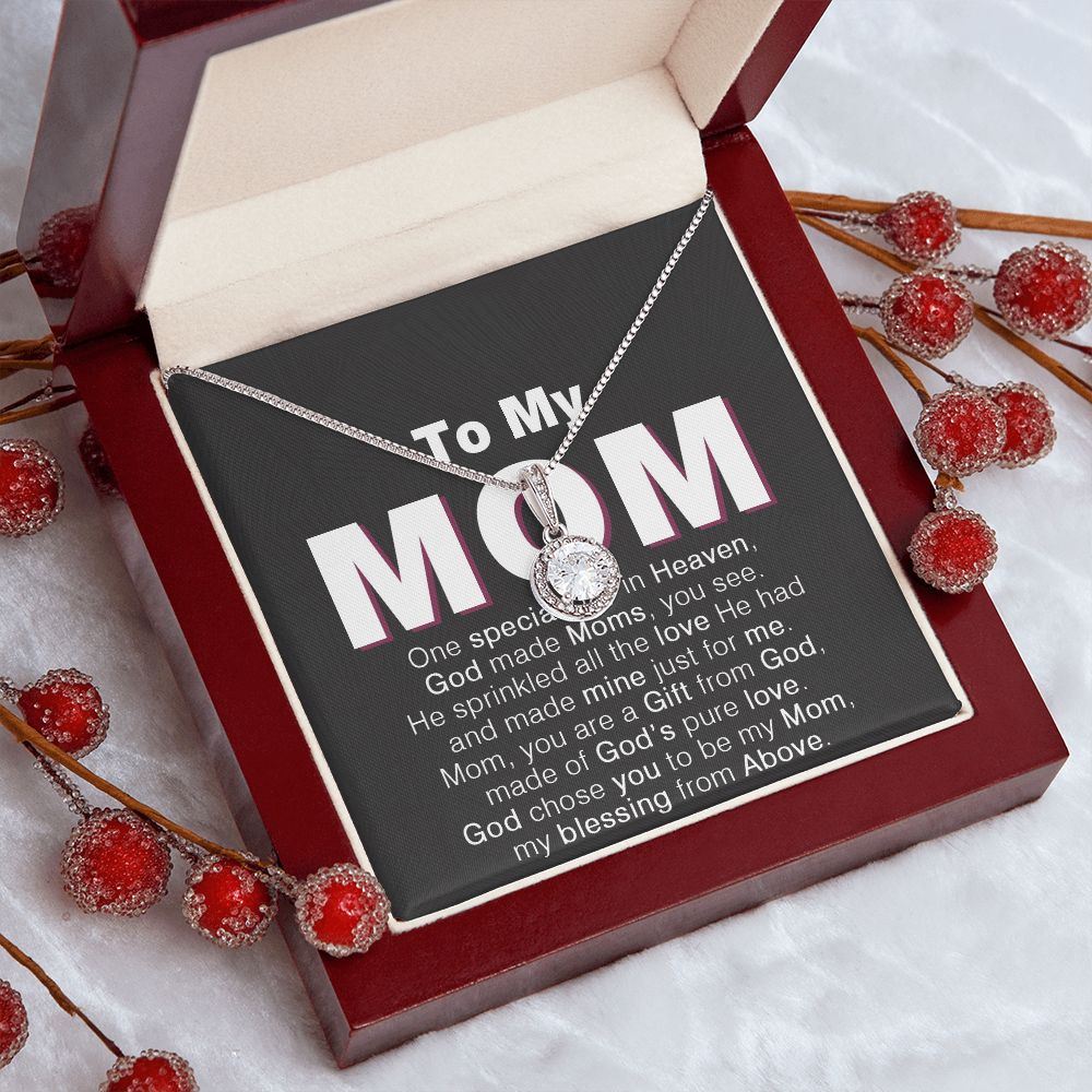 "My Mom, My Eternal Hope: ETERNAL HOPE Necklace with Message Card, Perfect Gift for Mother's Day & Birthday" FROM DAUGHTER/SON.