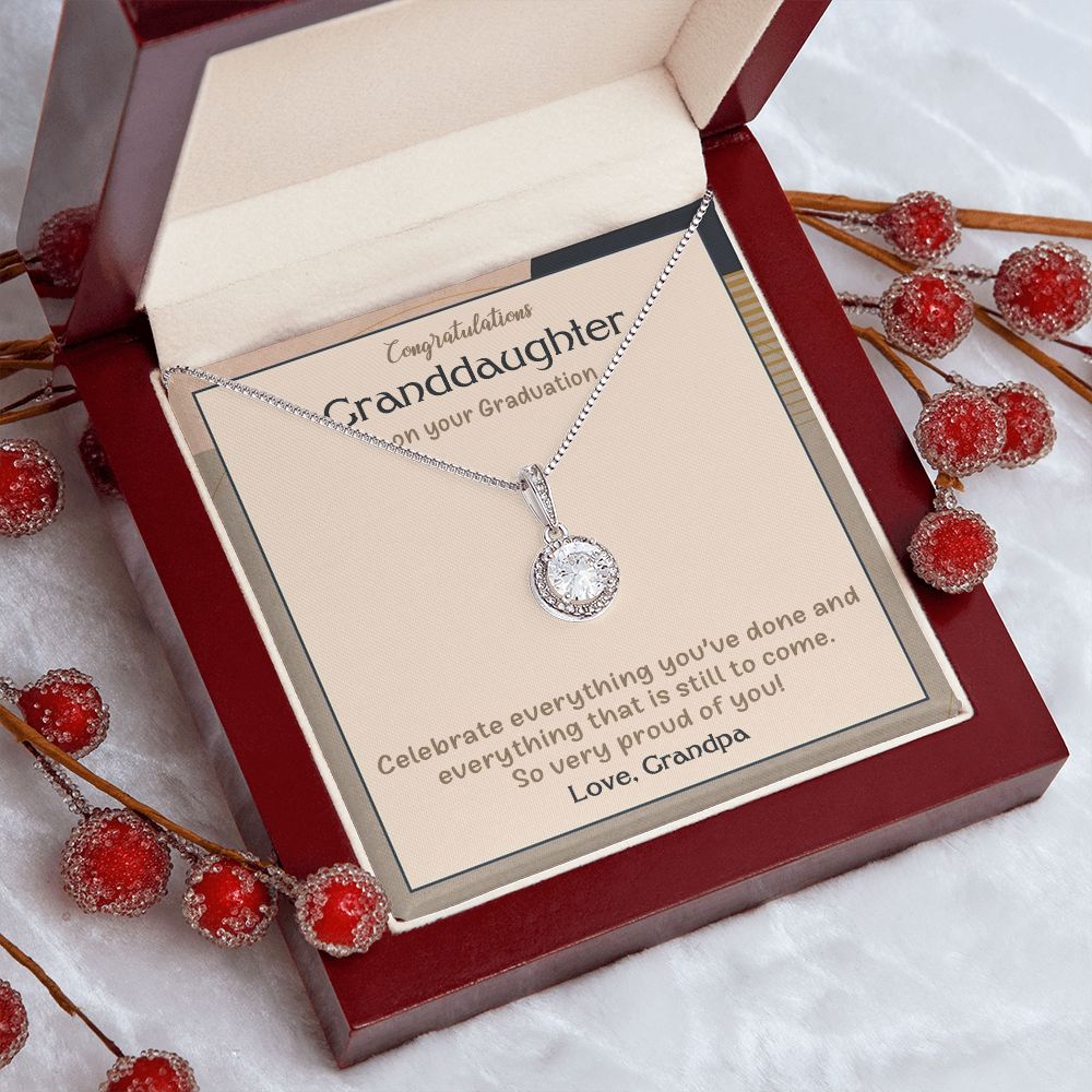 ETERNAL HOPE NECKLACE FOR GRANDDAUGHTER ON HER GRADUATION, GIFT FOR HER, FROM GRANDPA