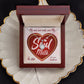 My Soulmate My Wife, Eternal Hope Necklace For Wife With Message Card, Birthday, Valentine's Day Gift For Her