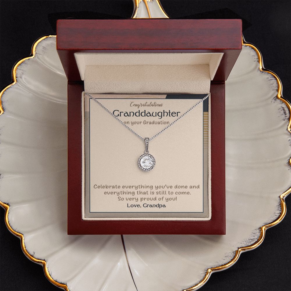ETERNAL HOPE NECKLACE FOR GRANDDAUGHTER ON HER GRADUATION, GIFT FOR HER, FROM GRANDPA
