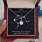 YOU ARE THE FAIR SCALES, LIBRA MESSAGE CARD WITH ETERNAL HOPE NECKLACE, ZODIAC MESSAGE CARD, GIFT FOR HER