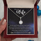 To My Wife, Our Love Is My North Star, Eternal Hope Necklace For Wife With Message Card, Birthday, Valentine's Day Gift For Her