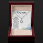 TO MY MOTHER, ETERNAL HOPE NECKLACE FOR MOM, NECKLACE WITH MESSAGE CARD, BIRTHDAY, MOTHER'S DAY GIFT FOR HER